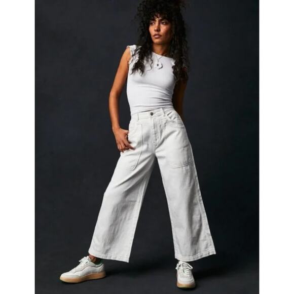 We The Free Piper Crop Wide-Leg Jeans 32 - Picture 1 of 11